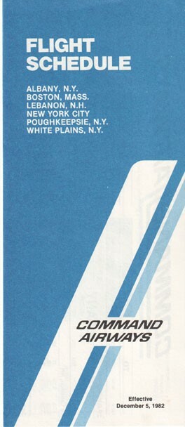 Command Airways timetable 1982/12/05