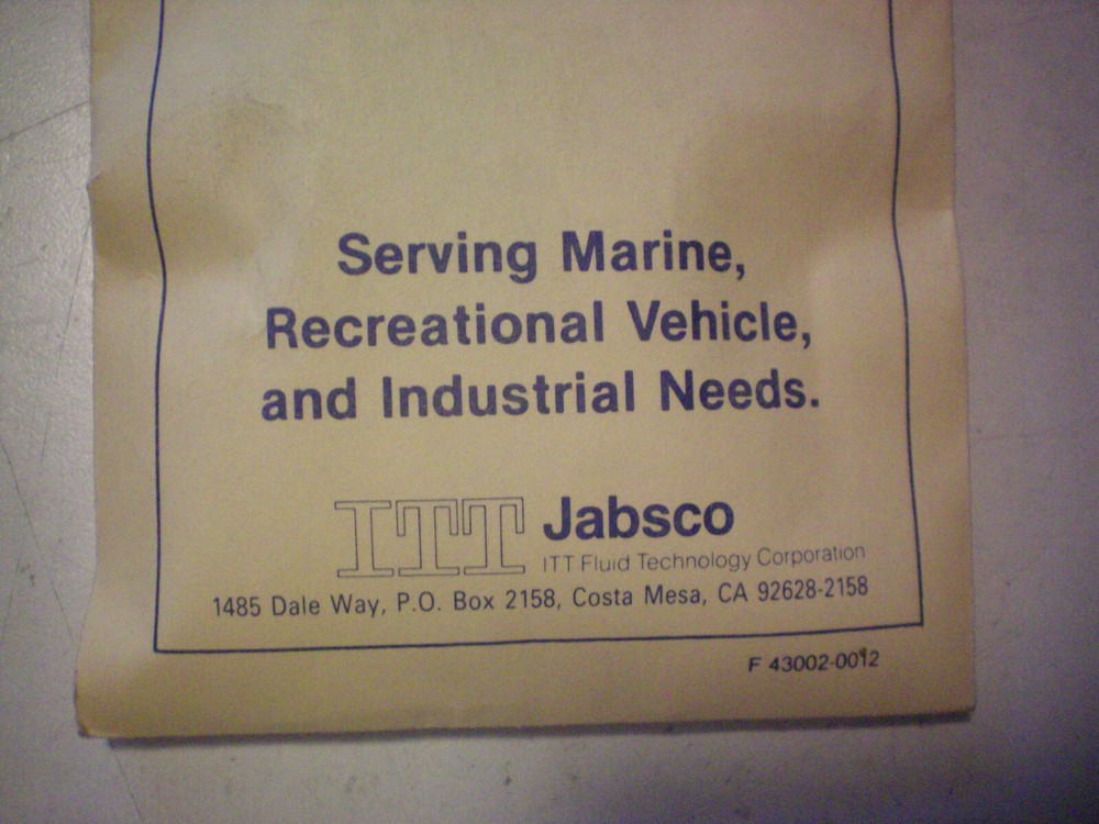 JABSCO #1414-0001 IMPELLER "ONLY," FREE FREIGHT