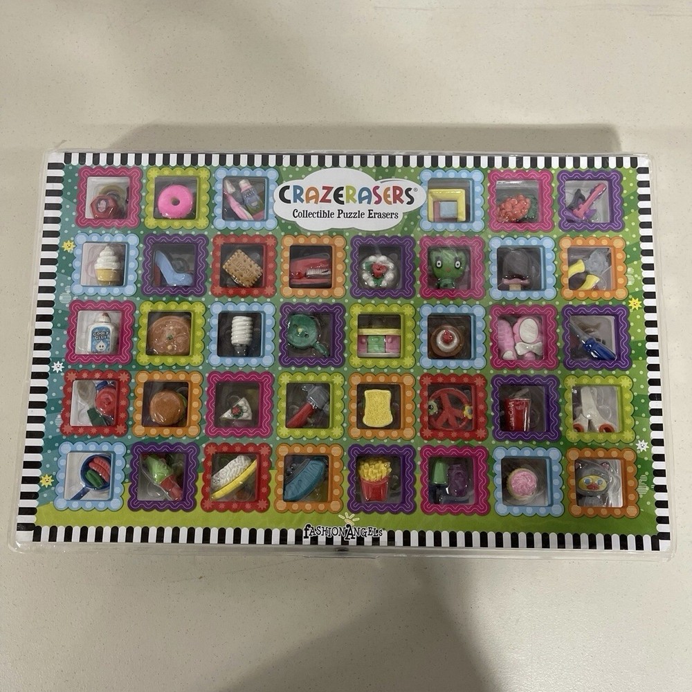 CrazErasers Collectable Puzzle Erasers Set with Case