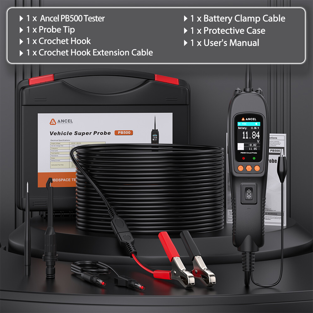 Ancel PB500 12V&24V PowerScan Circuit Electrical Power Tester Scanner Tool