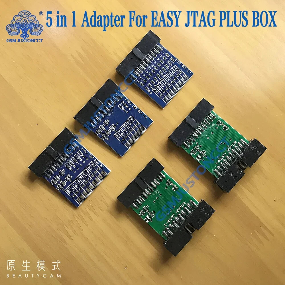 5 in 1 easy j-tag box adapter ( JTAG, ISP 1BIT, ISP 4BIT, U-SOCKET, E-SOCKET )