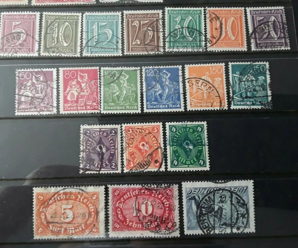 DR 1921 Lozenge watermark 12 values fu (2)