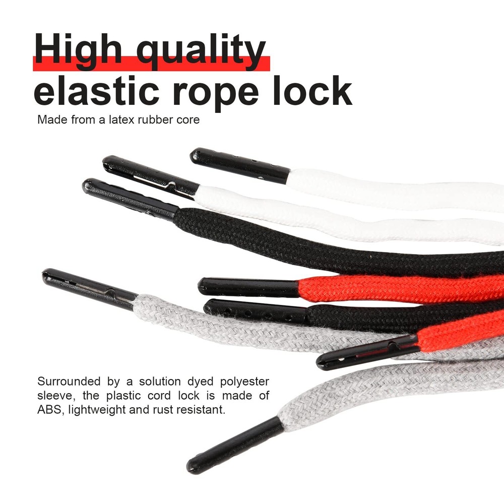 Drawstring Cord Replacement Set with Easy Threaders Cord Locks & Elastic Bungee