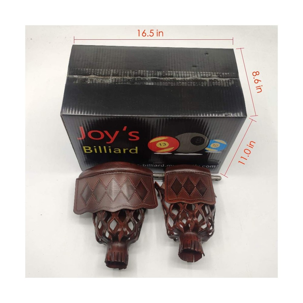 Pool Table Leather Pockets Diamond Pattern Shield, Leather Billiard Pockets M...