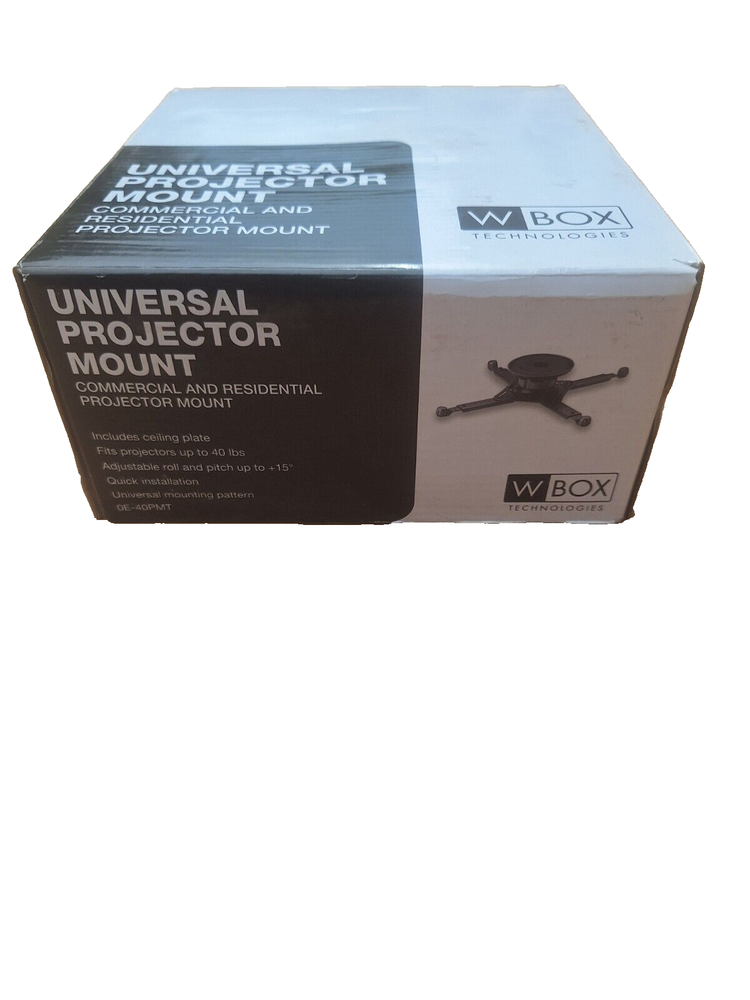 W Box Wbox Technologies 0E-40PMT Universal Projector Mount 4 Arm New