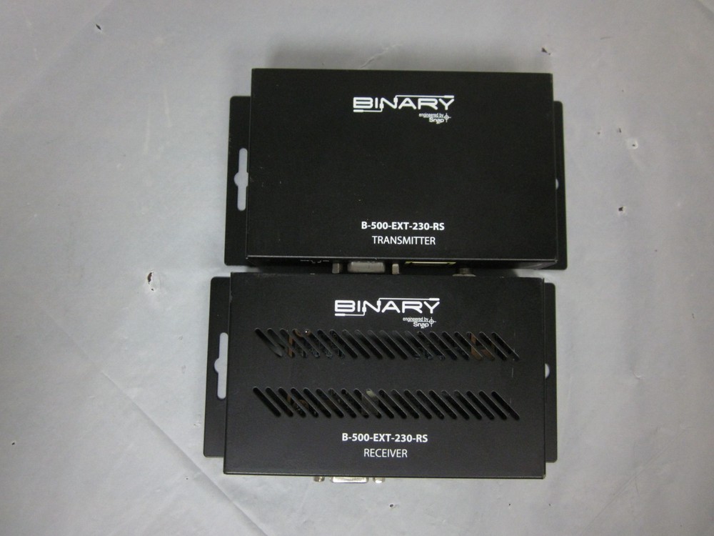 Binary Receiver & Transmitter B-500-EXT-230-RS 4K HDMI Balun NO Power Supply