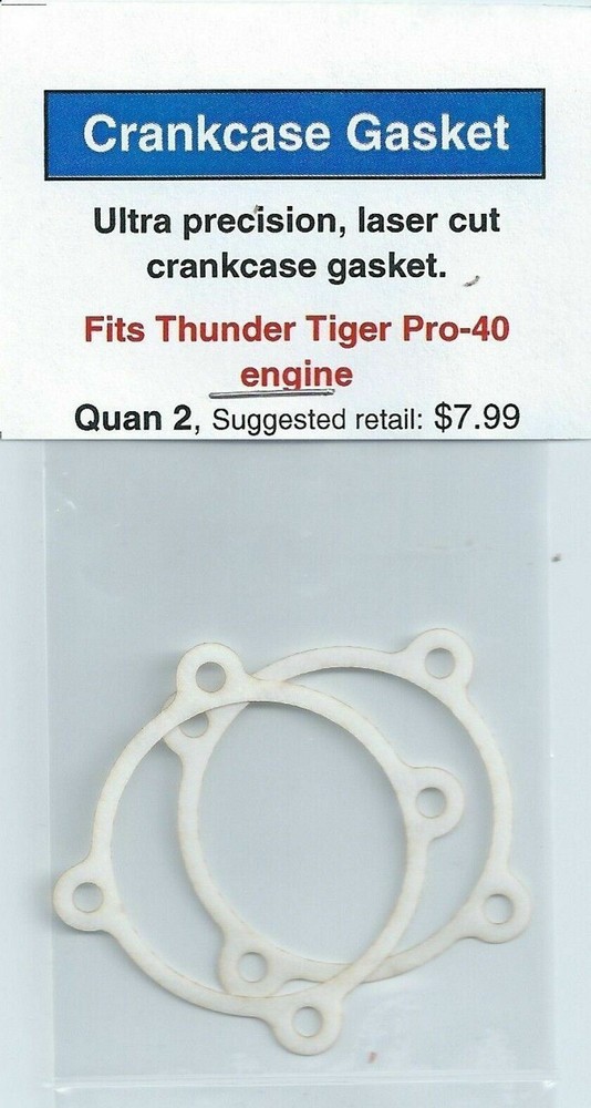 Thunder Tiger Pro-40 Crankcase Gasket 2 Pack NIP