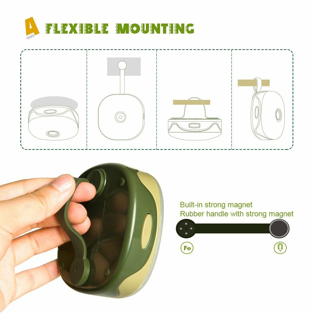 2 Pack Battery Powered Portable LED Camping Lantern, 5 Work Modes