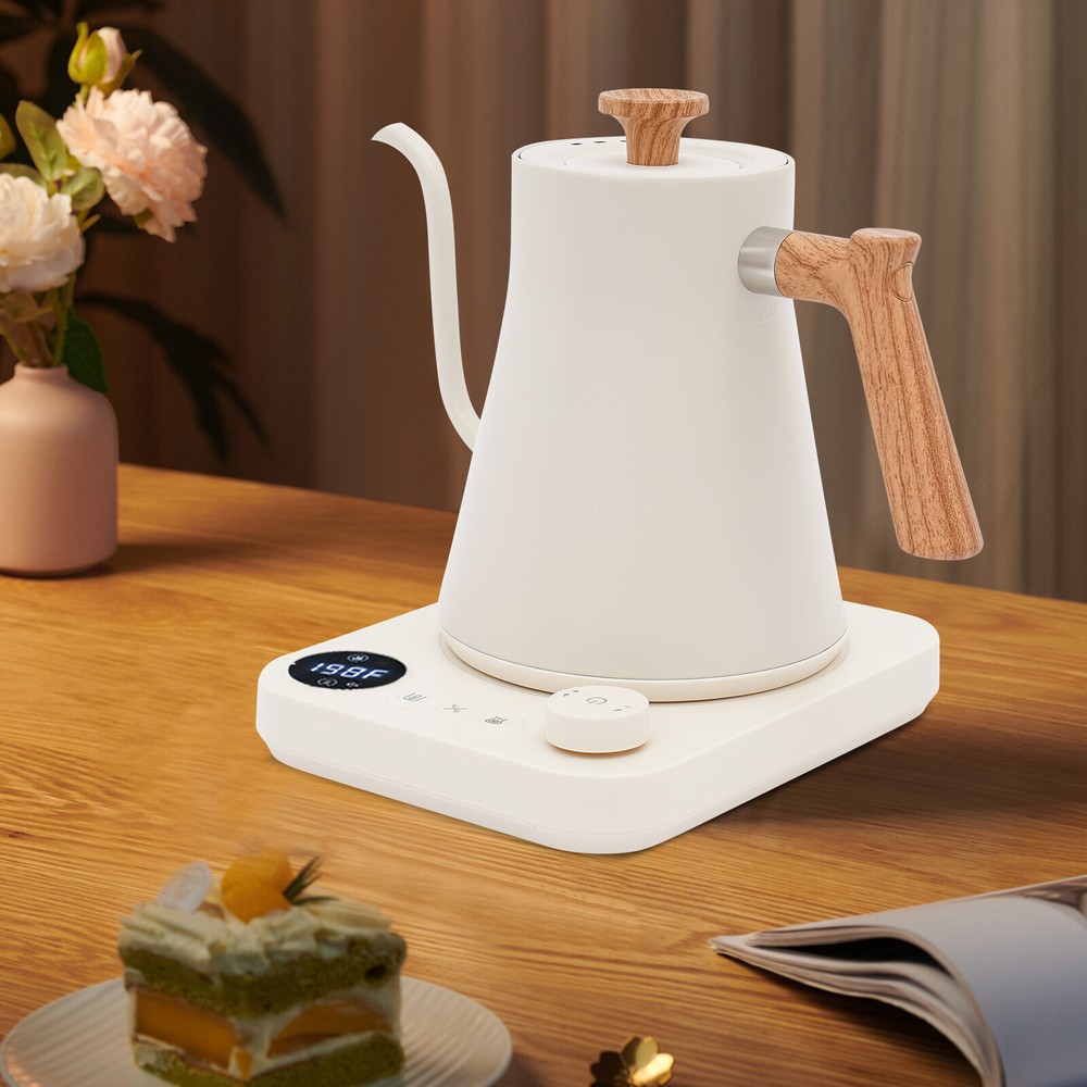 Tabletop Electric Gooseneck Kettle 1200W Electric Tea Kettle w/ Memory Function