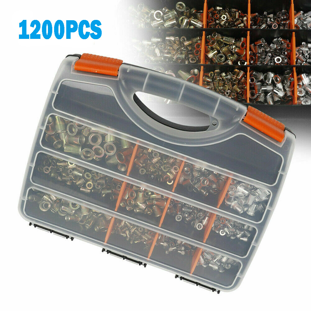 1200PC Rivet Nut Kit for Rivnut Tool Nut Setter Thread Setting Nutsert Gun Metri