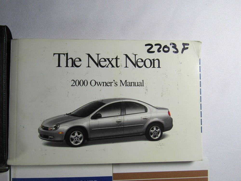 2000 Chrysler Neon Owners Manual Book