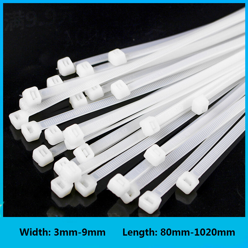 3mm-8mm Self-Locking Plastic Nylon Cable Zip Ties Wrap Wire Cord Zip Tie Strap