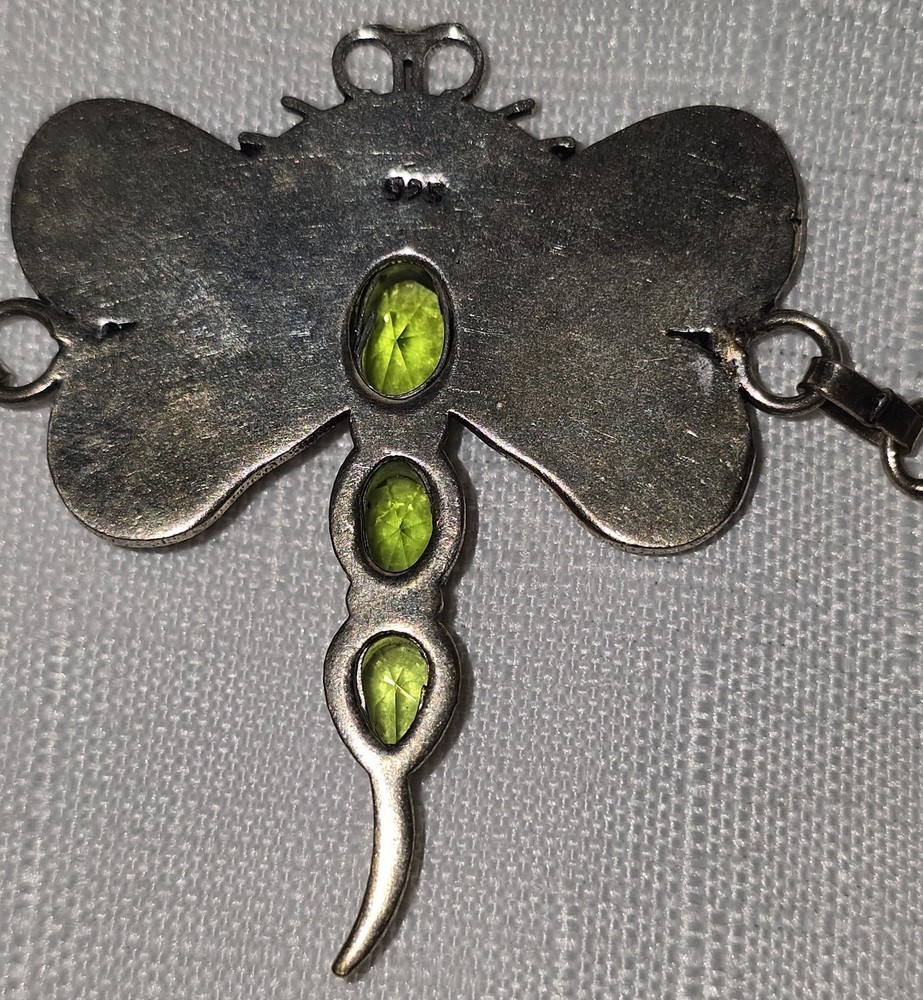 Artisan Peridot Dragonfly Bracelet