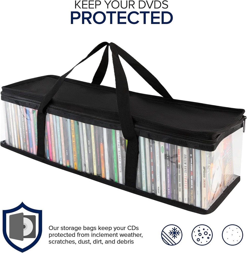 2 CD Storage Rack Box Holder Disk Case Media Display Space Store Organizer Black