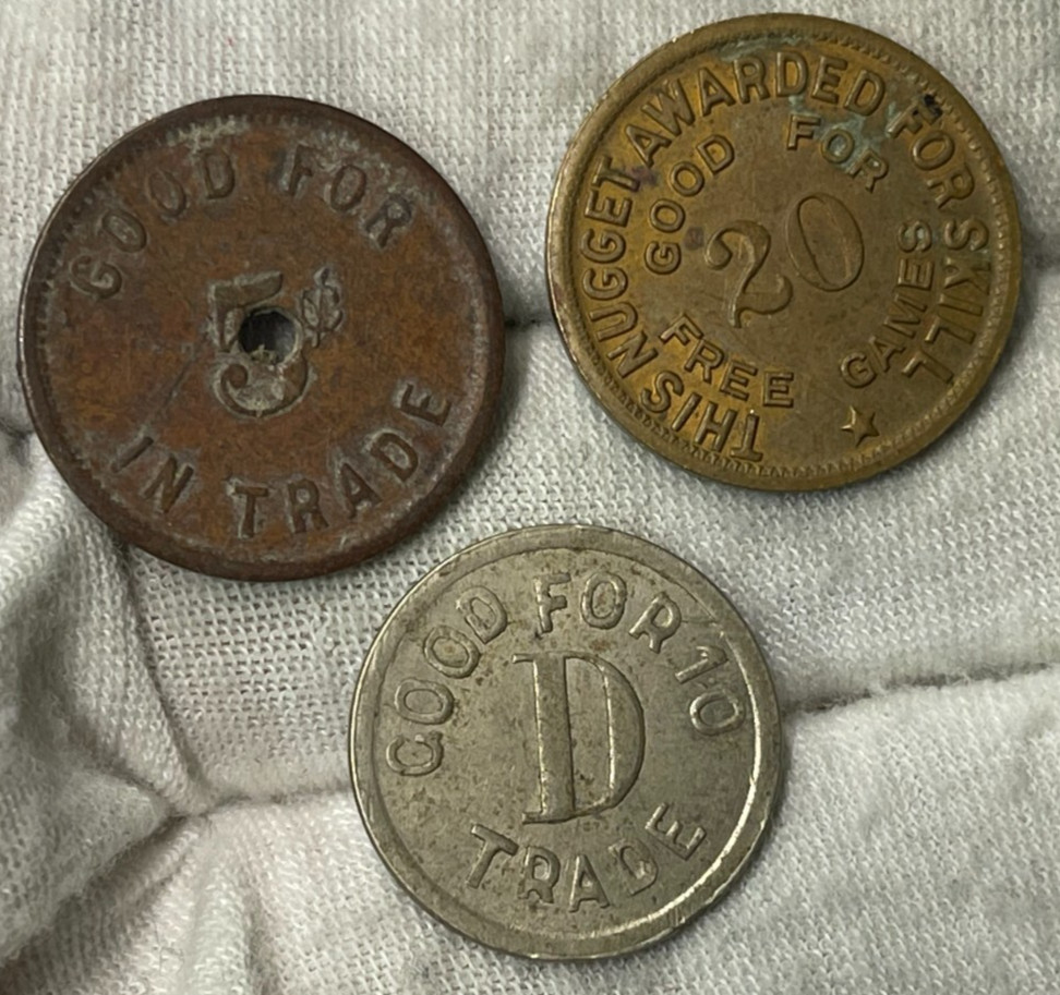 Assorted 3 Token Coins Lot Great Condition High Value