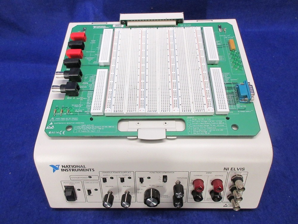 National Instruments NI ELVIS Platform, Prototyping Board, Power Supply - works!