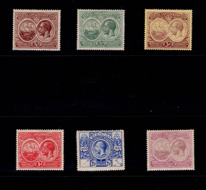 Bermuda:  1920 Tercentenary of Representative Institutions, small range MLH