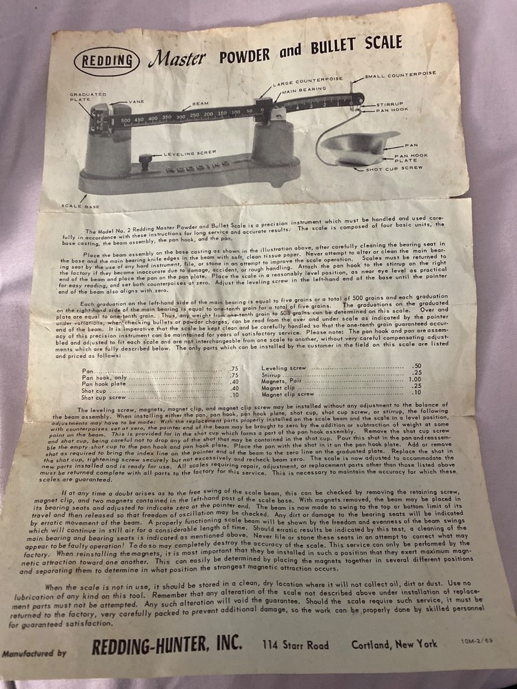 Master powder and bullet scale