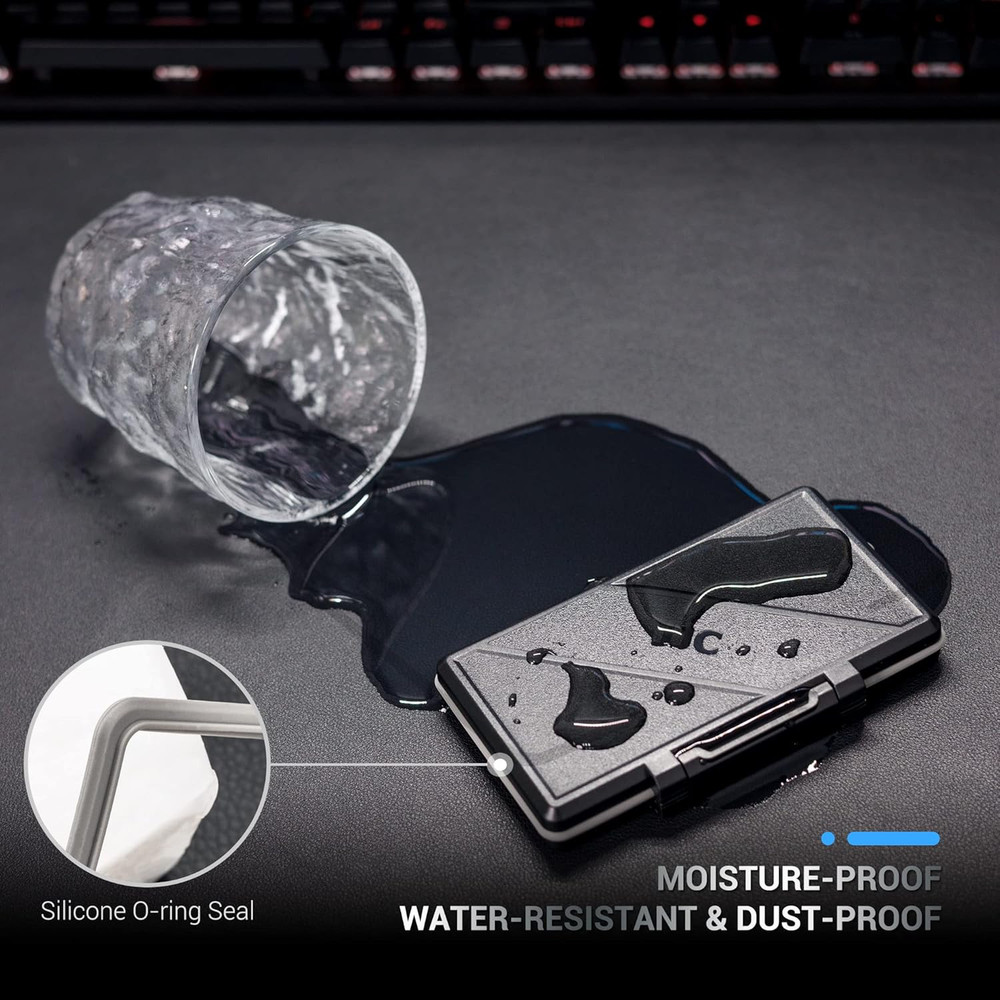 30 Slots Micro SD Card Case with Index Label, Water Resistant & Shockproof Micro