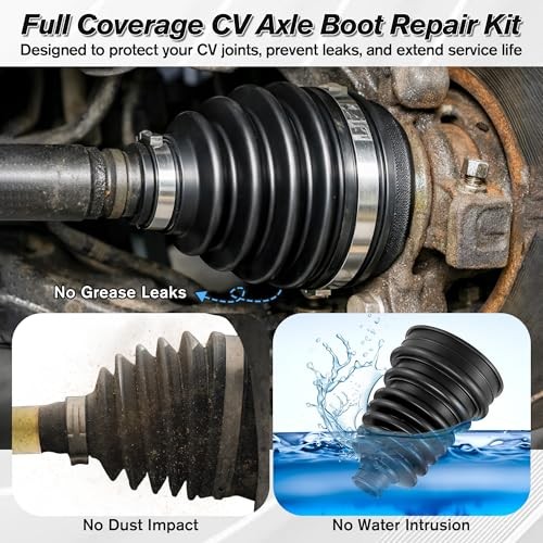4 PCS Rubber CV Axle Boot Repair Kit with CV Boot Tool Cone Mounting, 8pcs
