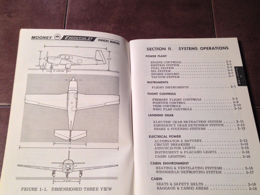 1969 Mooney Executive 21, M20F Owner's Manual