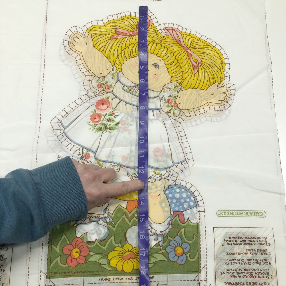 By The Panel Vintage 1983 Cabbage Patch Kids Pillow Panel Fabric