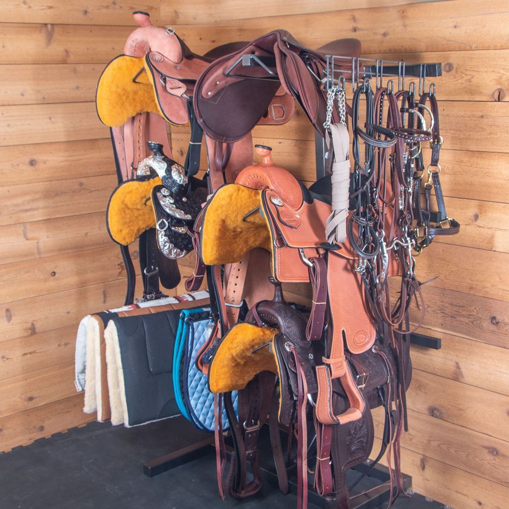 Easy-Up Pro Interchangeable Saddle & Tack Stand | Gray Armor Rust Resistant