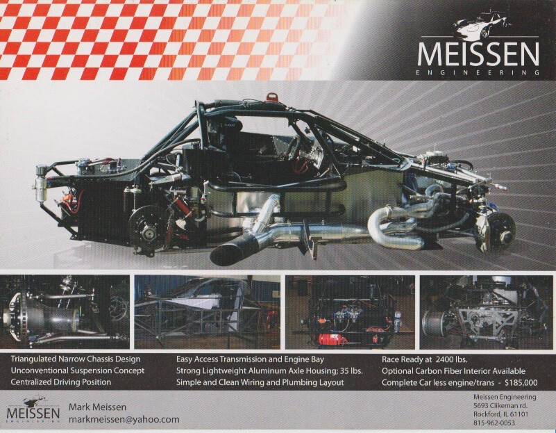 Meissen Engineering Chevy Corvette GT1 SCCA Nationals postcard