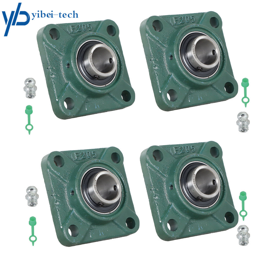 UCF205-16 Solid Base Pillow Block Flange Mounted Bearing 1" Bore 4 Bolt (4 PCS)