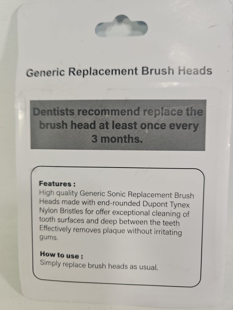 4 Replacement Sonic Compatible Toothbrush Heads