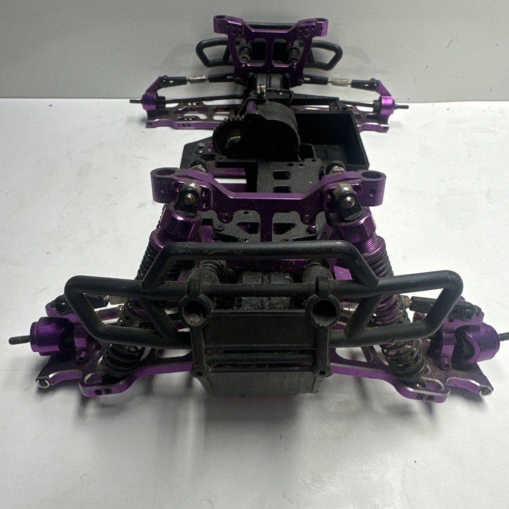 Aluminum Nitro RC Chassis. Purple.