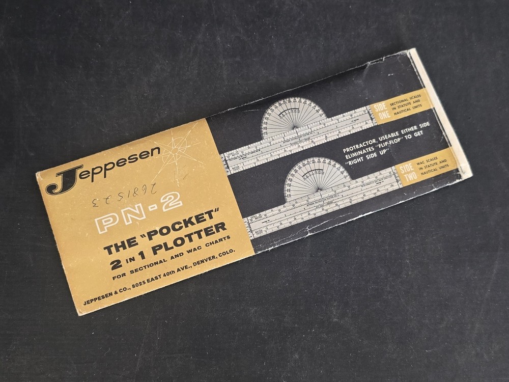 Jeppesen PN-2 Pocket 2-in-1 Plotter With Packaging & Instructions