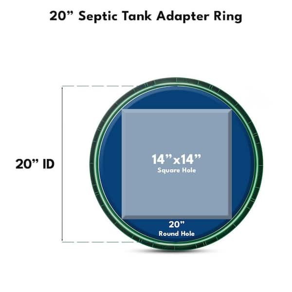20 In. X 18 In. Tall Septic Tank Riser Combo