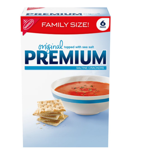 Premium Saltine Crackers, Family Size, 24 oz