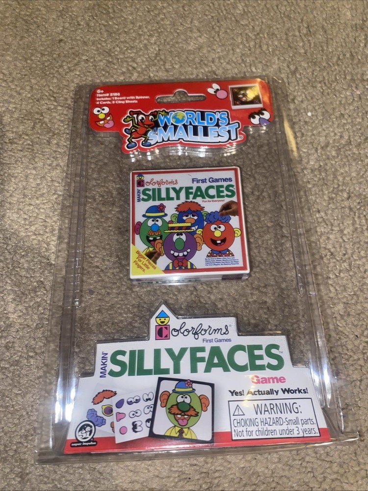 World’s Smallest Colorforms Silly Faces, NEW