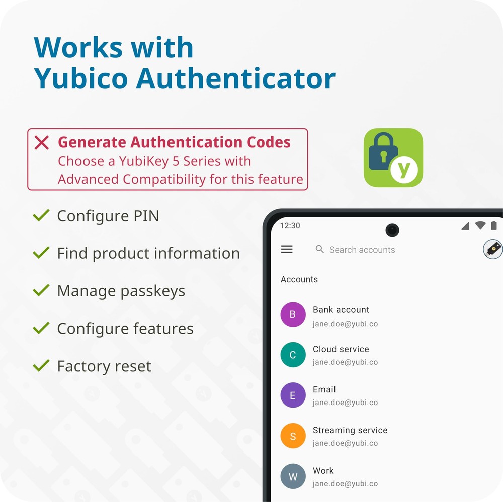 Yubico - Security Key NFC - Basic (Black), Black