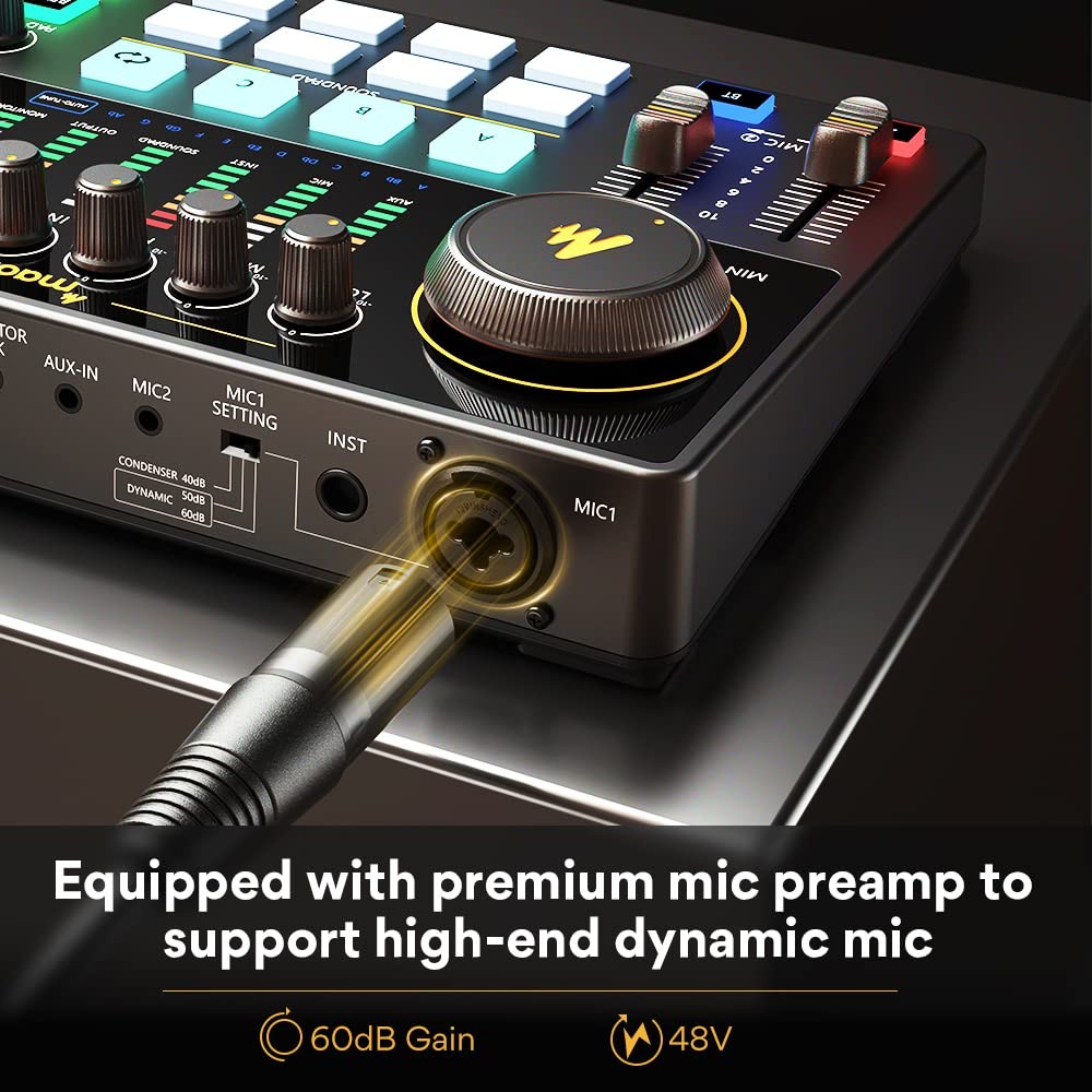 Podcast Equipment Bundle with Audio Interface and XLR Condenser Microphone, M...
