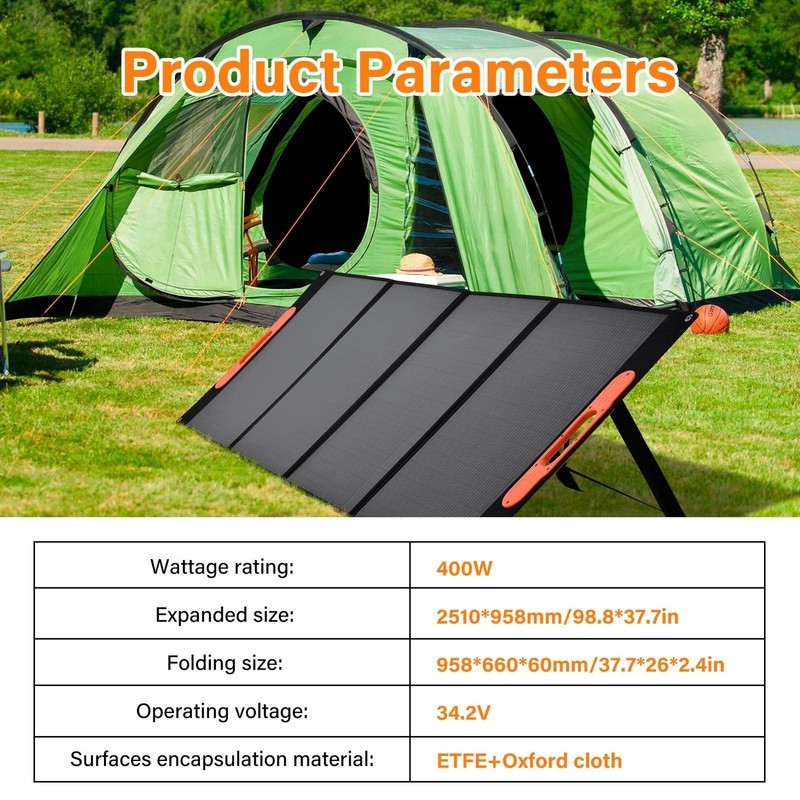 400W Portable Solar Panel Waterproof IP66 Foldable Solar Panel Kit Brand New