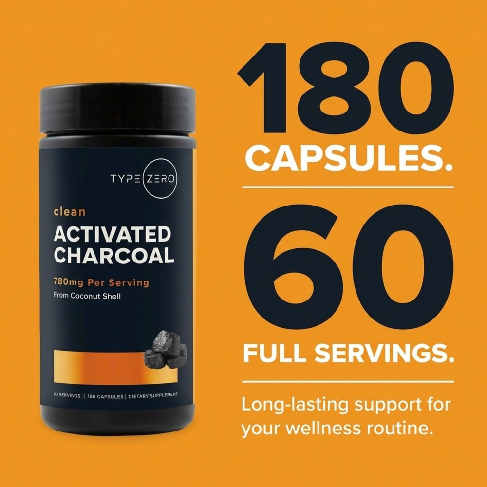 Zero Activated (180 Count) - 60 Servings, 780mg Per Serving, from Coconut She...