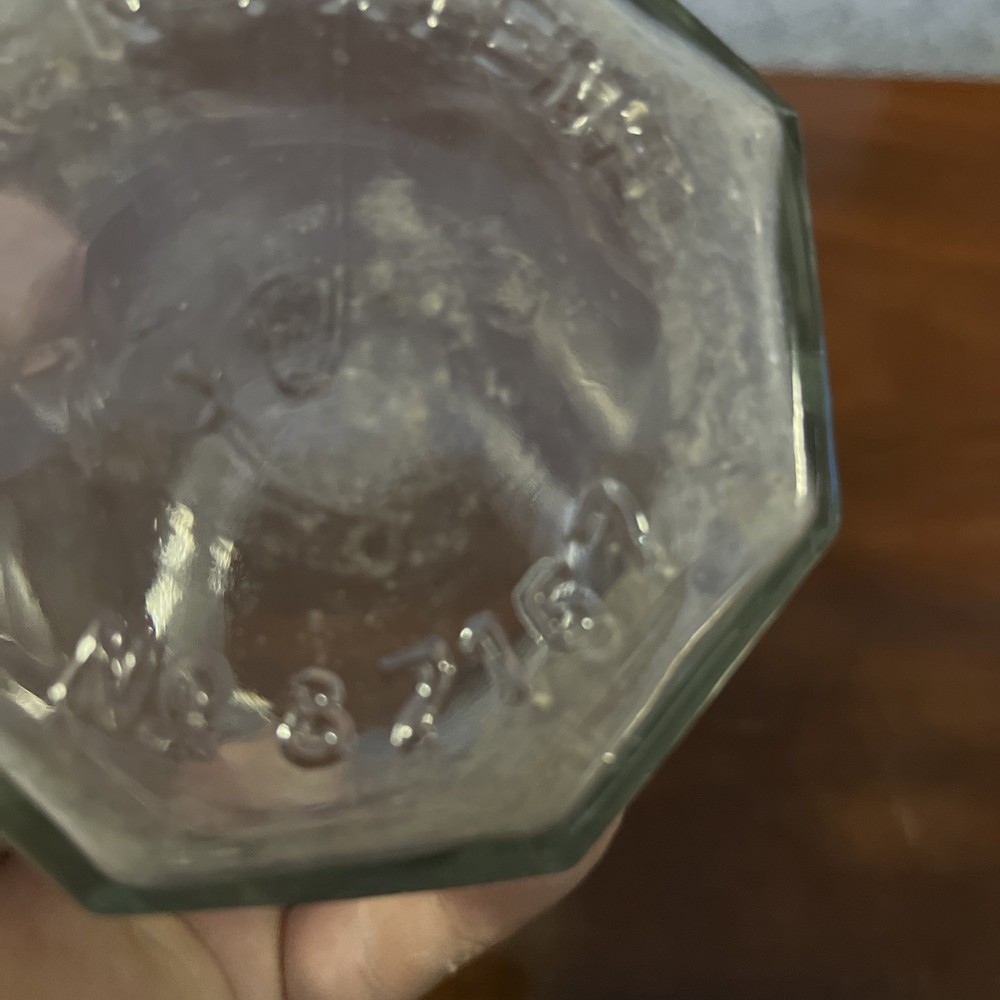 Vintage Quart 8 Panel Design Patent No 87167