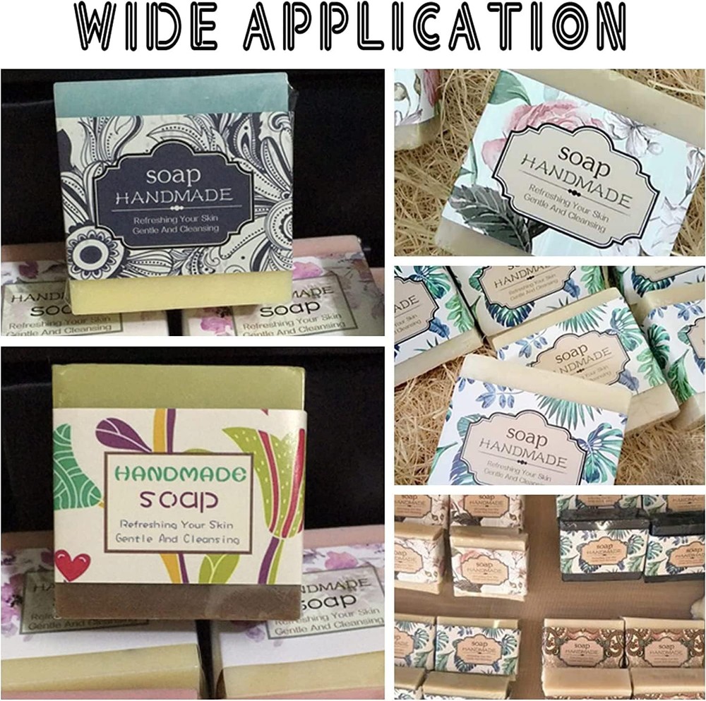 90pcs Soap Packaging Paper 9 Styles Soap Wrapper Kraft Paper Texture Soap Wra...