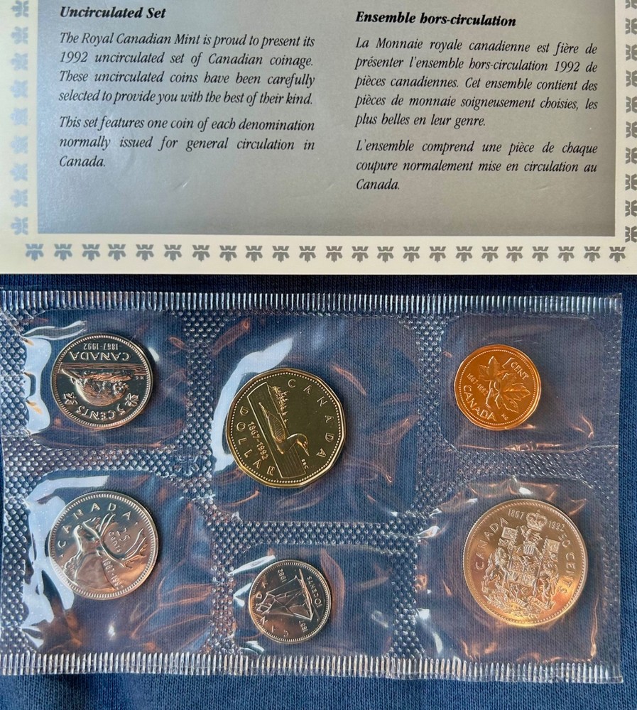 1992 Proof like Uncirculated Canadian coin set