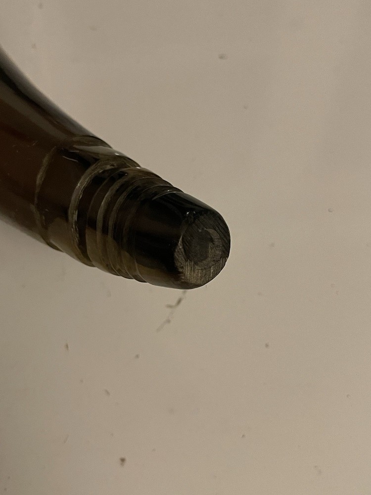 Muzzle-Loaders Authentic Black Powder Horn, Missing Leather Strap And Closer