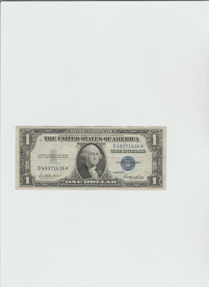 Lightly Circulated 1935-E Silver Certificate