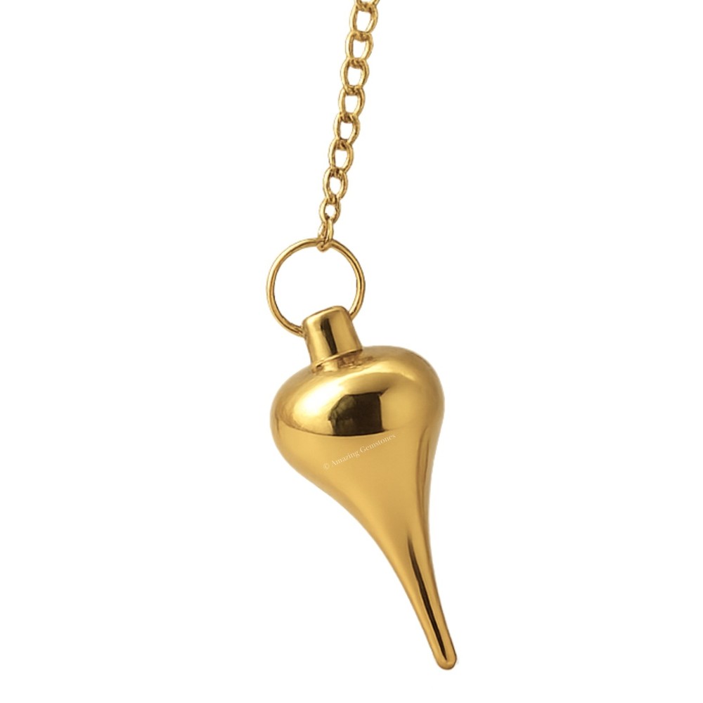 Metal Pendulum Gold Dome Cone Point for Divination