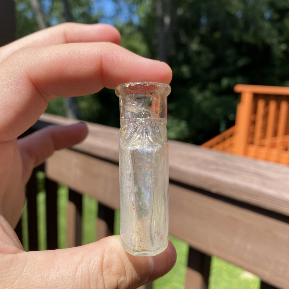 Small Iridescent Empty Perfume Bottle