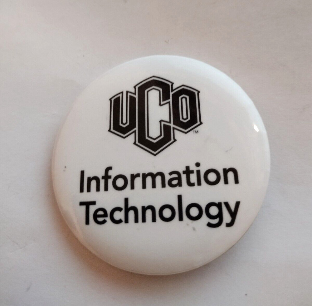 UCO Information Technology Badge Button Pin