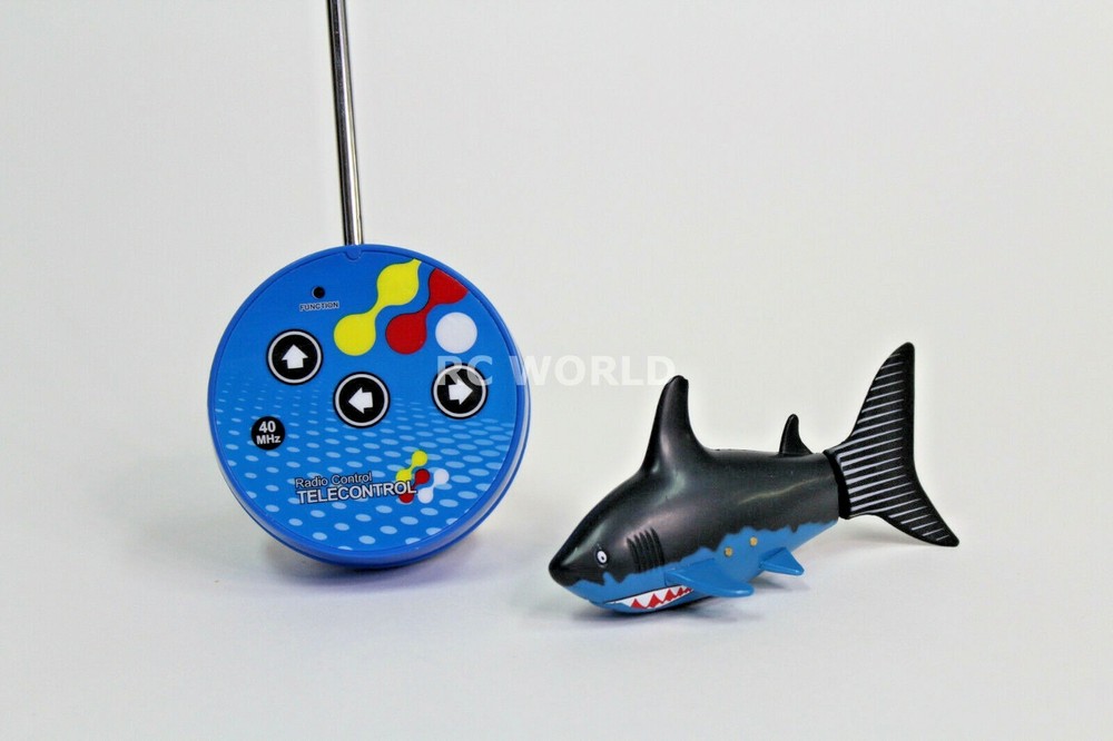 Remote Control RC Micro SHARK Robo Fish MINI SHARK Aquarium Toy -STRIPE-