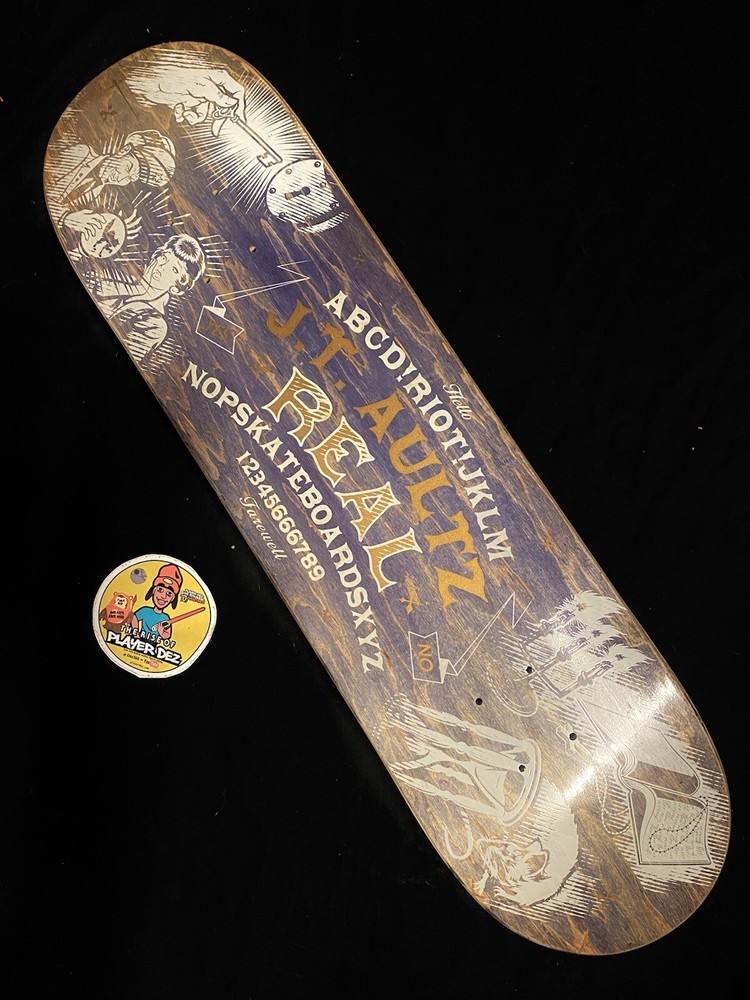 RARE J.T. Aultz Pro Model Coded Riot Real Skateboard Deck JT