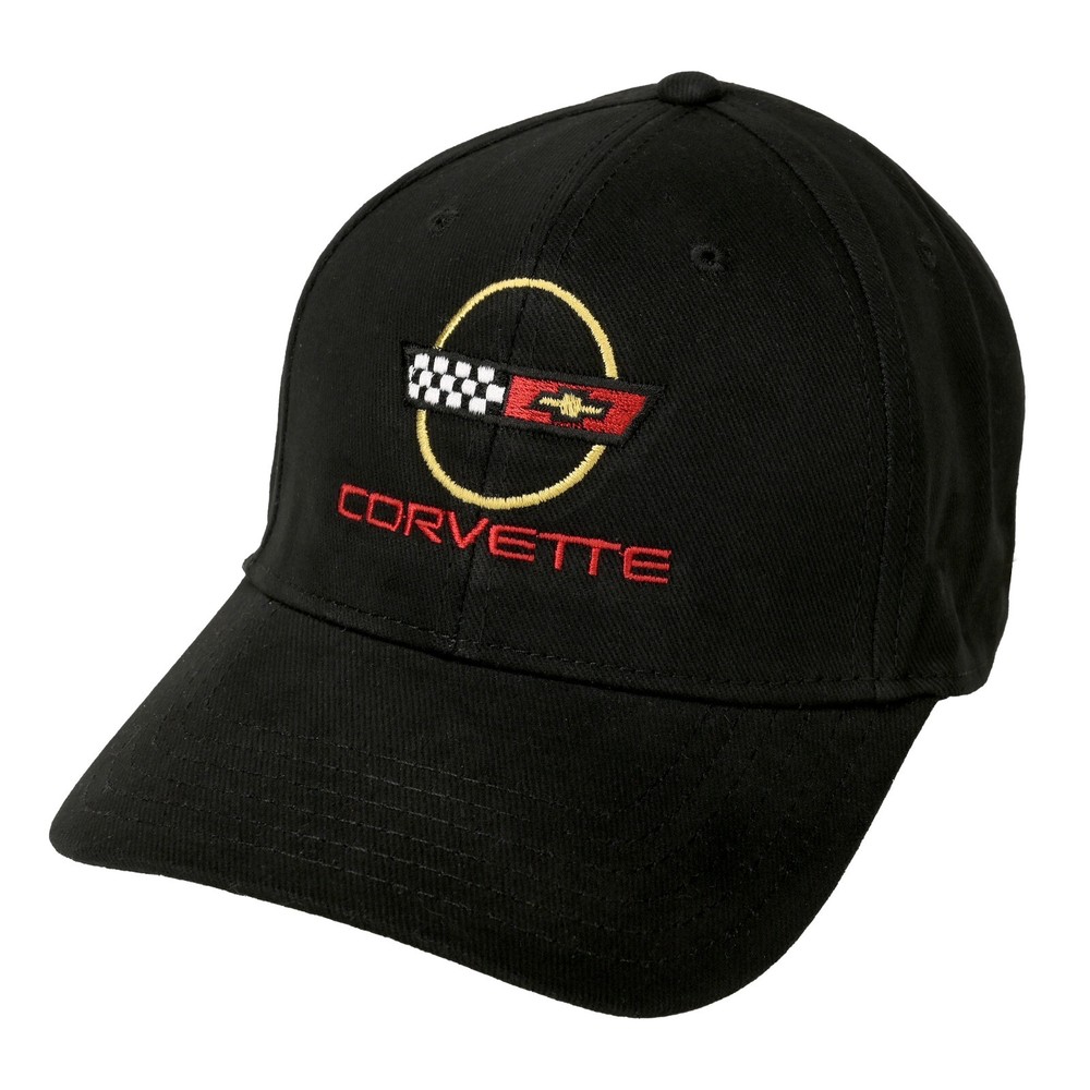 1984-1996 Corvette C4 Logo Hat- Black Adjustable